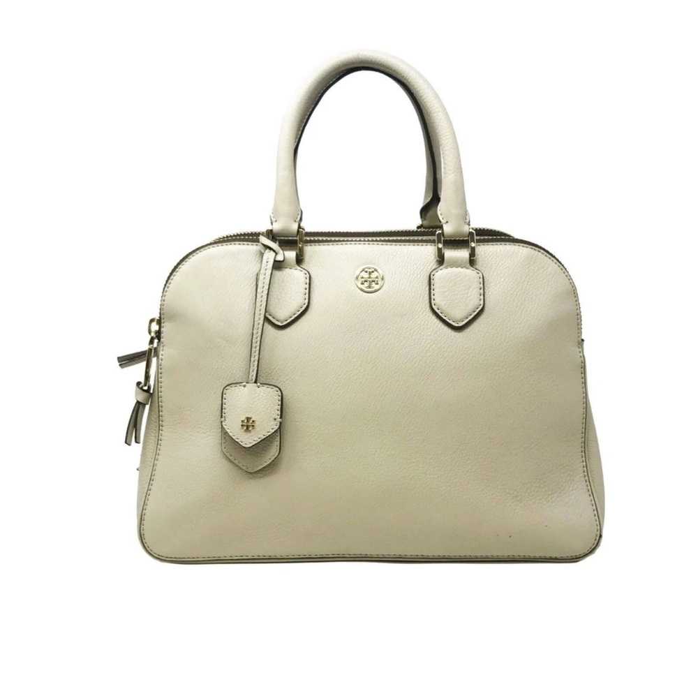 Tory Burch Robinson Pebbled Triple-Zip Satchel Women's Bag